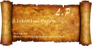 Lichtblau Petra névjegykártya